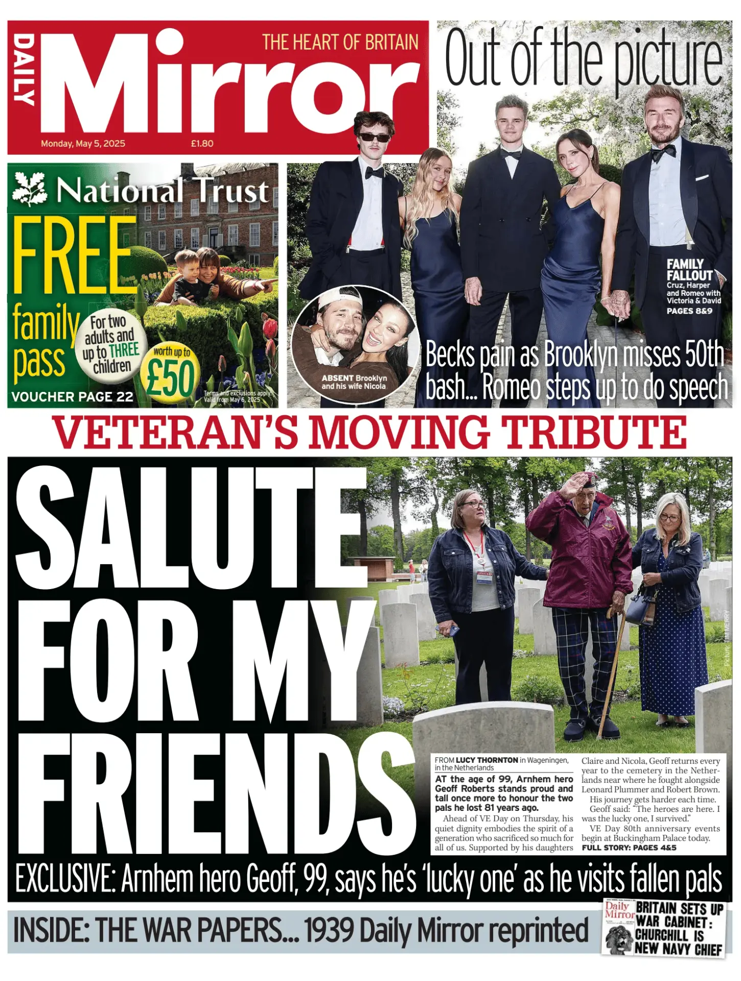 Prima-pagina-Daily Mirror-edizione-di-oggi-05-05-2025